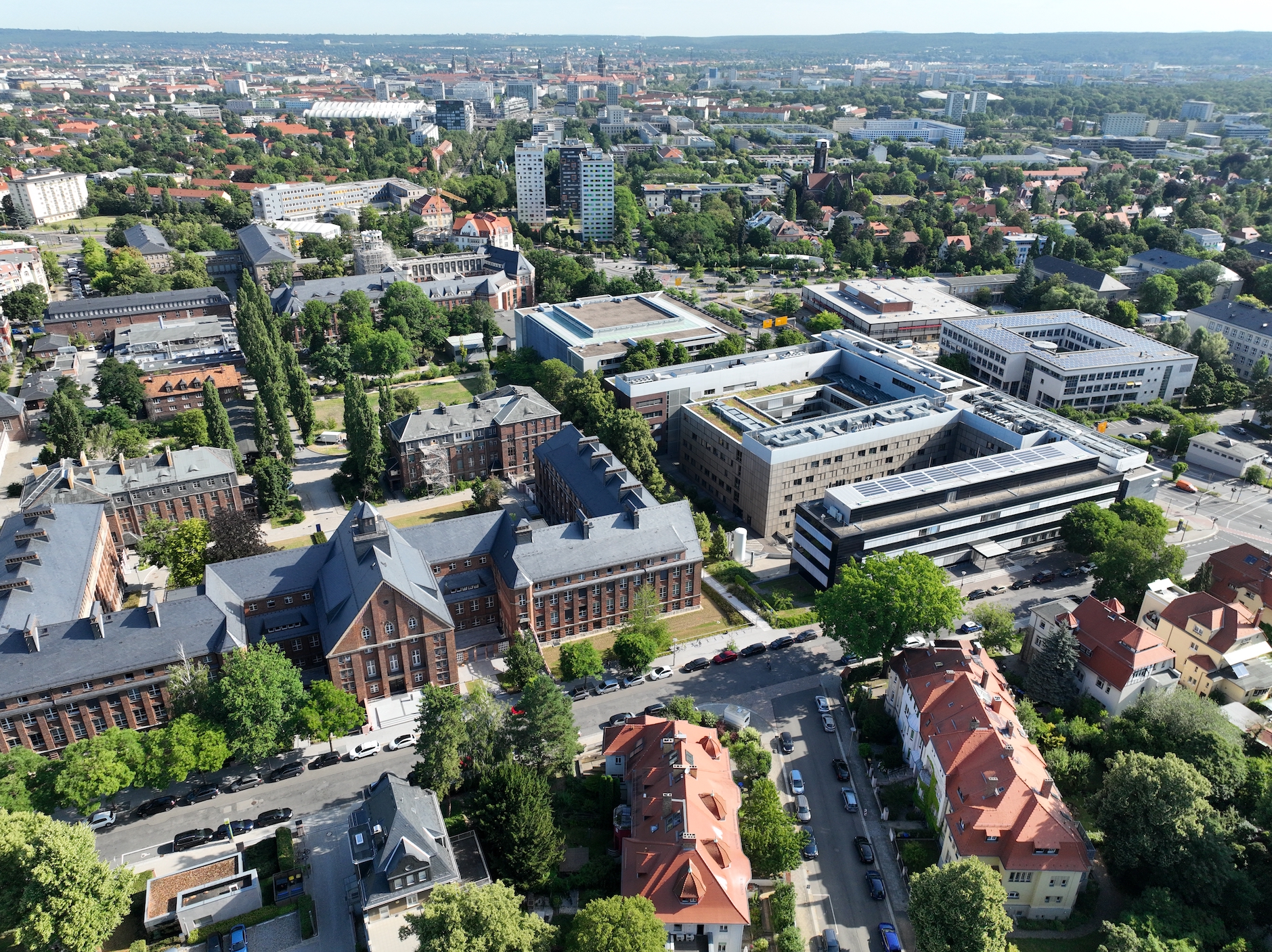 Drohnenbild Campus TU Dresden